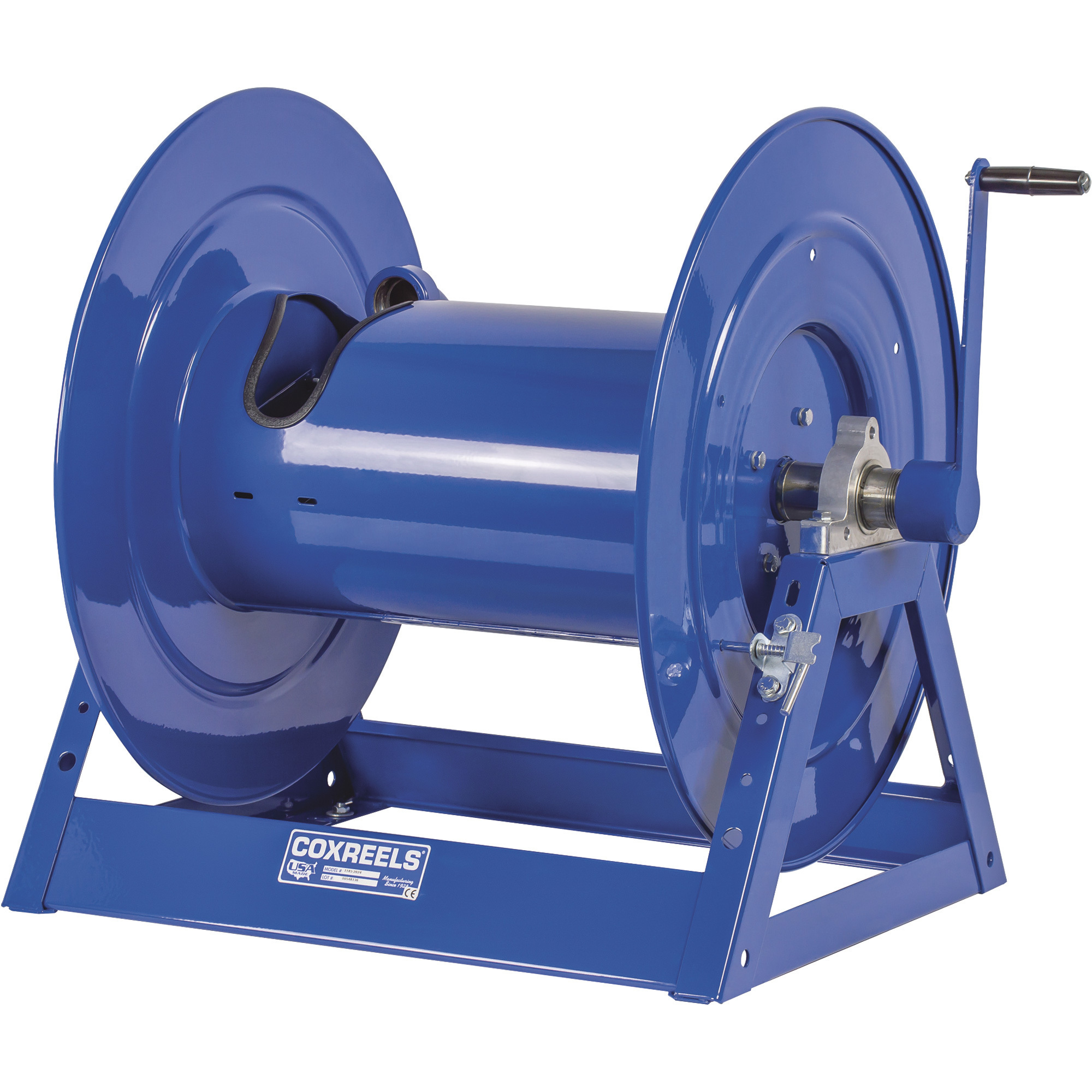 Coxreels 1185 Series Hand-Crank Hose Reel, Holds 1 1/2in. x 150ft. Hose, Max. 600 PSI, Model# 1185-2528